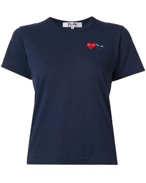 COMME DES GARÇONS PLAY ハートロゴ Tシャツ - ブルー