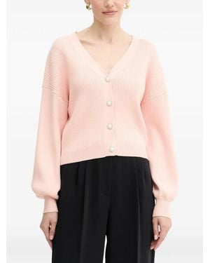 Guess Langärmeliger Cardigan Mit Perlenknöpfen - Pink