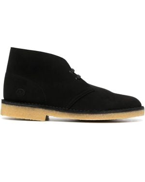 Clarks Desert Leather Lace-Up Boots - Black