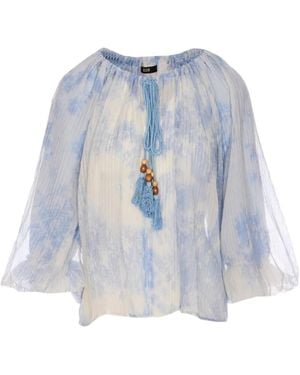 ELEH Blusa plisada - Azul