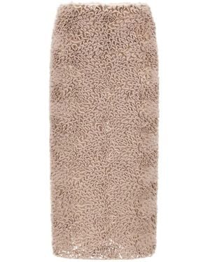 Herno Gathered Midi Skirt - Natural