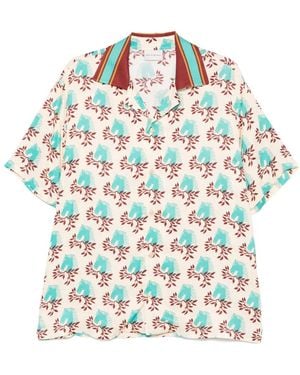 Drole de Monsieur Horse-Head Print Shirt - Natural