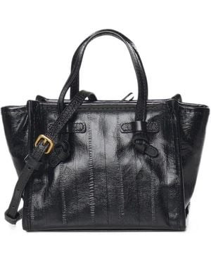 Gianni Chiarini Miss Marcella Knot-Detail Leather Tote Bag - Black