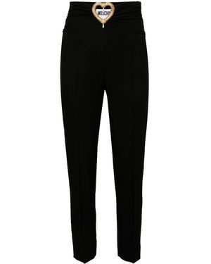 Moschino Tailored Crepe Trousers - Black