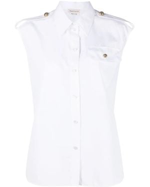 McQueen Military-pocket Shirt - White