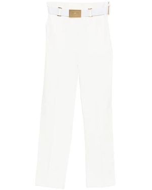 Elisabetta Franchi Cropped Trousers - White