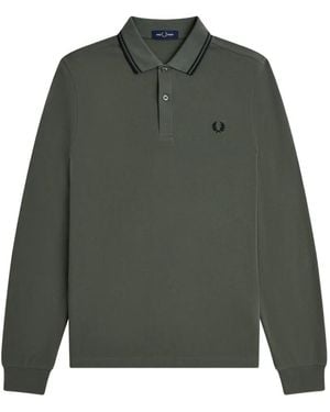 Fred Perry Long-Sleeve Polo Shirt - Green