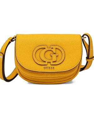Guess Borsa A Tracolla Con Logo - Giallo