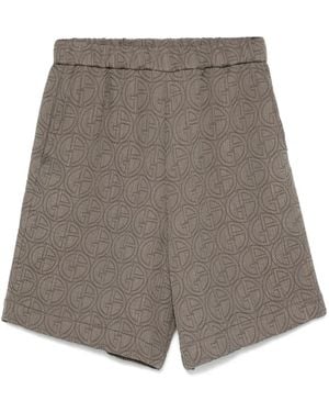 Giorgio Armani Bermudas Mit Interlock-Monogramm - Grau