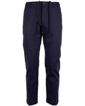 People Of Shibuya Drawstring Straight-Leg Trousers - Blue