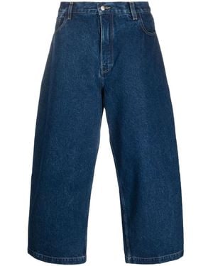 Studio Nicholson Cropped Wide-Leg Jeans - Blue
