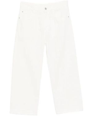 Brunello Cucinelli Cottton Cropped Jeans - White