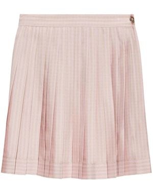 Versace Striped Pleated Skirt - Pink