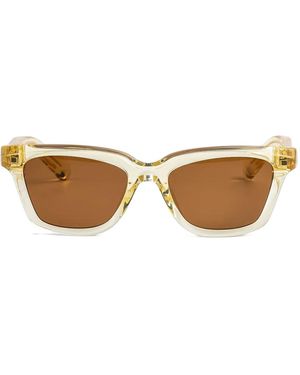 Jacquemus Zonnebril Met Vierkant Montuur - Bruin