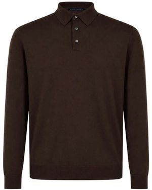 Kiton Long-Sleeve Polo Shirt - Brown