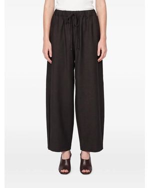 Antonelli San Lorenzo Drawstring Wide-Leg Trousers - Black