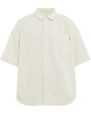 Juun.J Poloshirt Aus Waffelstrick Mit Brusttasche - Weiß