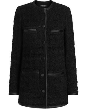 Dolce & Gabbana Textured Button-Up Jacket - Black