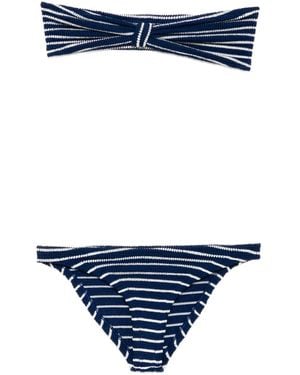 Hunza G 'Jean' Bandeau-Bikini - Blau