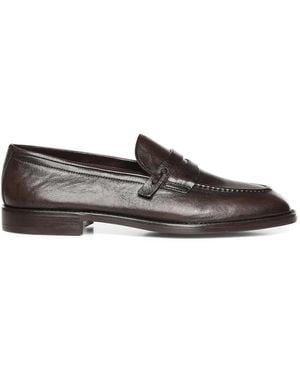 John Galliano Leather Loafers - Gray
