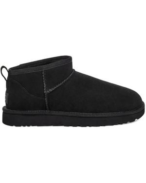 UGG Ultra Mini Asymmetric Overlock Classic Boots - Black