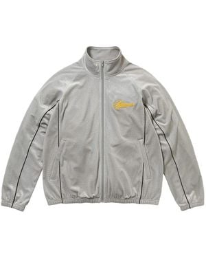 Supreme Velour Mesh Track Jacket - Grey