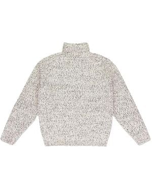 Aimé Leon Dore Melierter Rollkragenpullover - Weiß