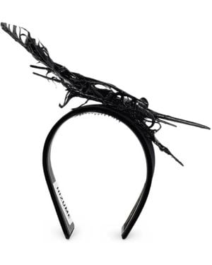 Comme des Garçons X Hizume Skulpturaler Haarreif Mit Federn - Schwarz