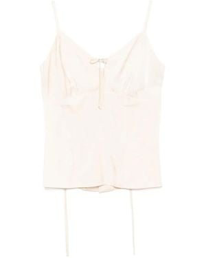 Goen.J Camisola con detalle de lazo - Blanco