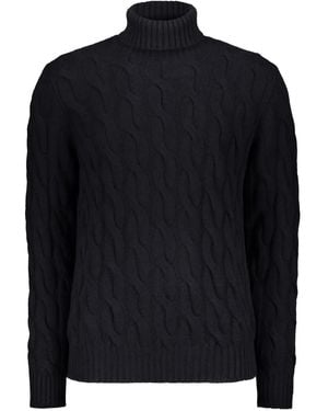 Moorer Gordon Kabelgebreide Coltrui - Blauw