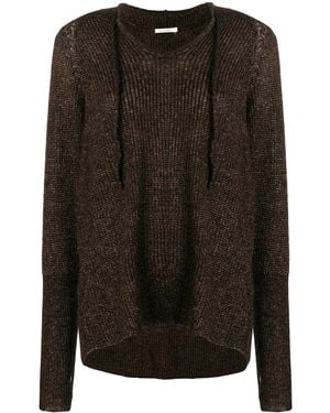 Mes Demoiselles Knitted Hoodie - マルチカラー