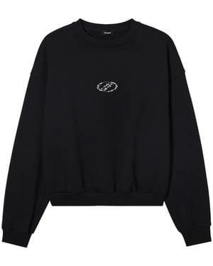 we11done Sweater Met Ronde Hals - Zwart