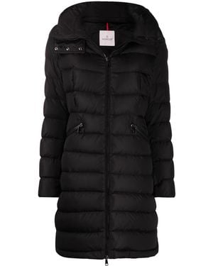 Moncler Flammette Quilted Shell Coat - Black