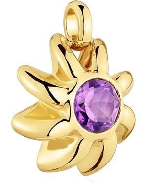 Tous Hanger Met Zonnebloem En Amethist - Metallic