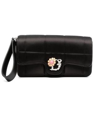DSquared² D2 Statement Quilted Clutch Bag - Black