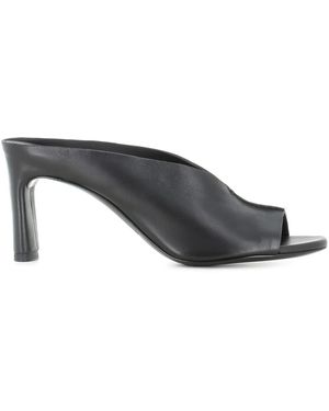 Roberto Del Carlo Schwarze leder v-cut sandalen - Grau