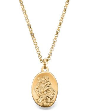 Dower & Hall St. Christopher-Pendant Necklace - Metallic