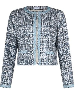 Liu Jo Bouclé Braided Jacket - Blue