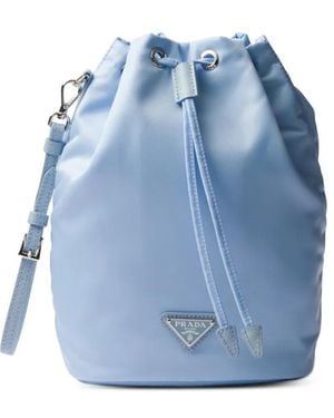 Prada Bucket-Tas Met Trekkoord - Blauw