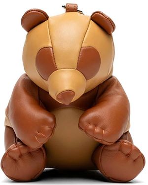 Maison Mihara Yasuhiro Dolls Panda Leather Shoulder Bag - Brown