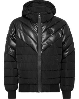 Philipp Plein Logo-Appliqué Padded Jacket - Black