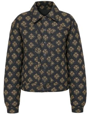 Antik Batik Quilted Floral Jacket - Black