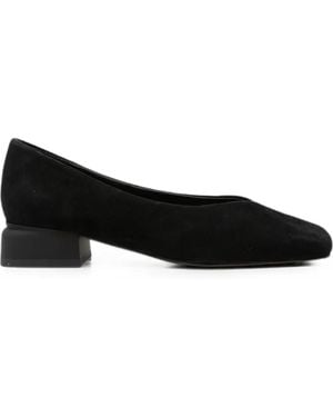 Linda Baumann Square-Toe Heeled Court Shoes - Black