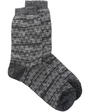 Missoni Zig Zag-Pattern Socks - Grey