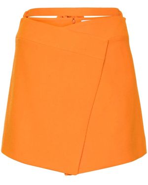 Patou Minijupe À Design Portefeuille - Orange