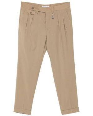 Manuel Ritz Cuffed Pleated Trousers - Natural