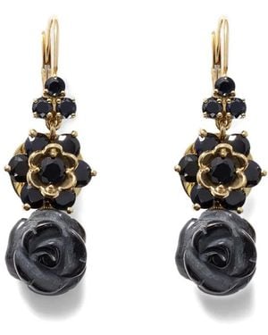 Dolce & Gabbana Sicily サファイア&ジェイド ピアス 18kイエローゴールド - メタリック