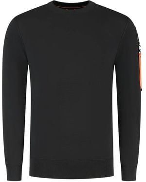 Parajumpers Logo-Patch Crew-Neck Sweater - Black
