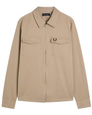 Fred Perry Zip Pockets Jacket - Natural