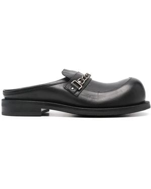 Martine Rose Chain-Detailed Leather Mules - Black
